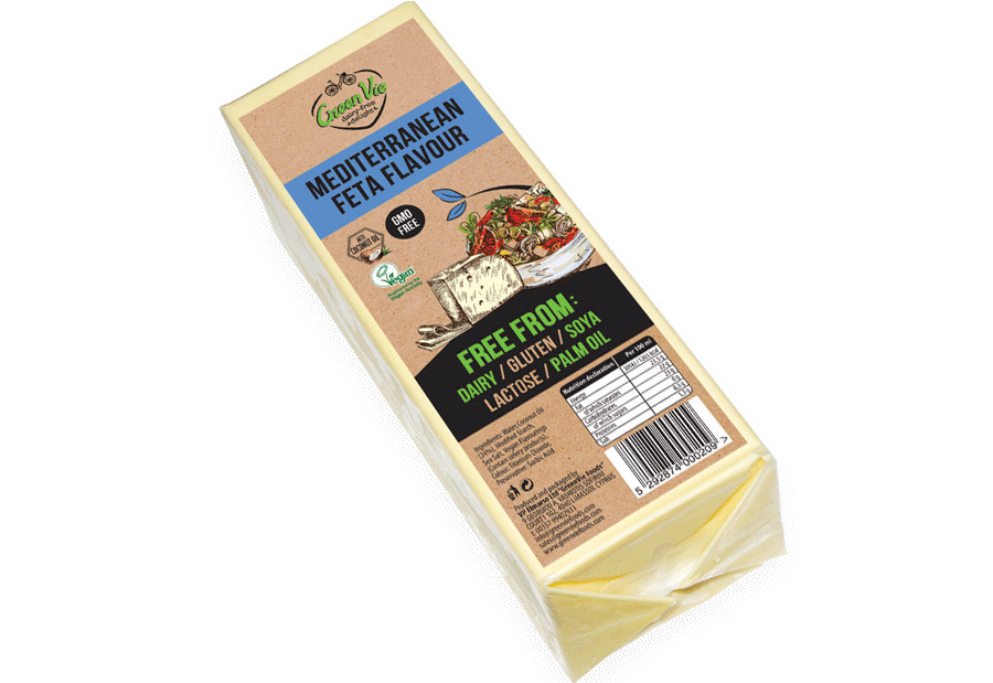 Vegan Cheese Dairy-Free Mediterranean Feta cheese package block 2.5kg