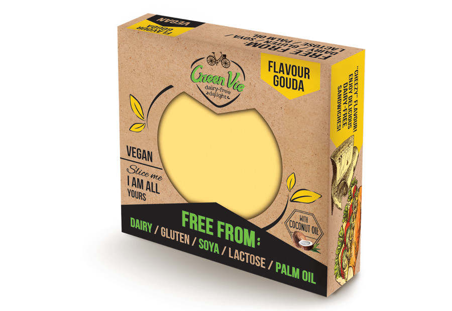 Vegan Dairy-Free Gouda flavour cheese package 250g
