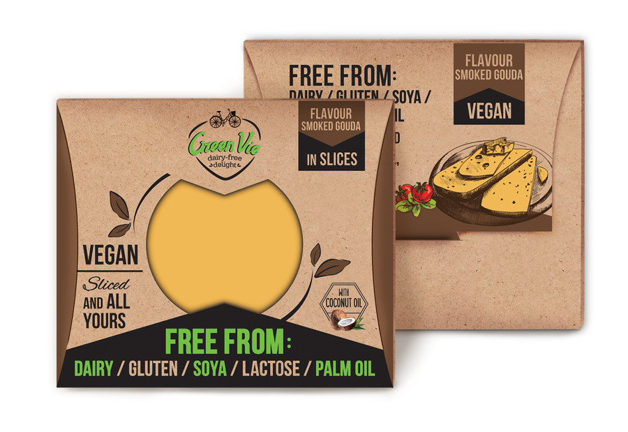 Vegan Dairy-Free Smoked Gouda cheese flavour package slices 100g and 200g