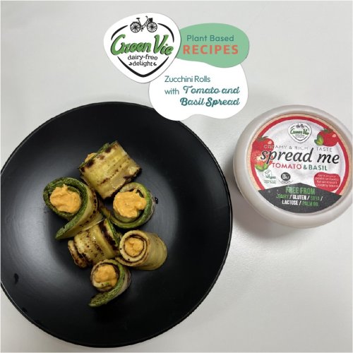 Zucchini Rolls with Tomato and Basil Spread